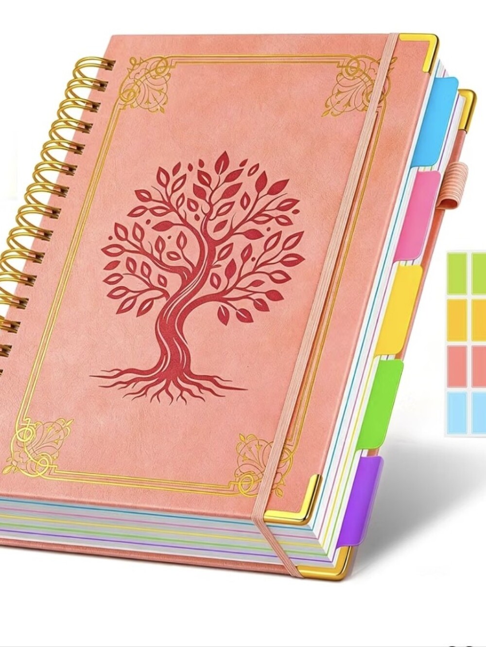 Pink Journal with Color Tabs
